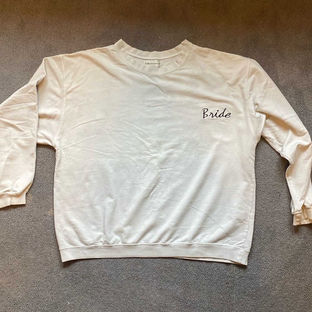White Bride Cozy Broken-in Crewneck Vintage Sweater